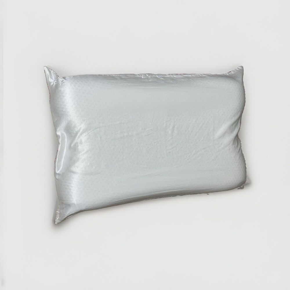 Slip Pure Silk Queen Pillowcase White Zippered - Repaired Condition